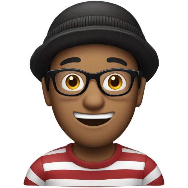 Black Waldo  emoji