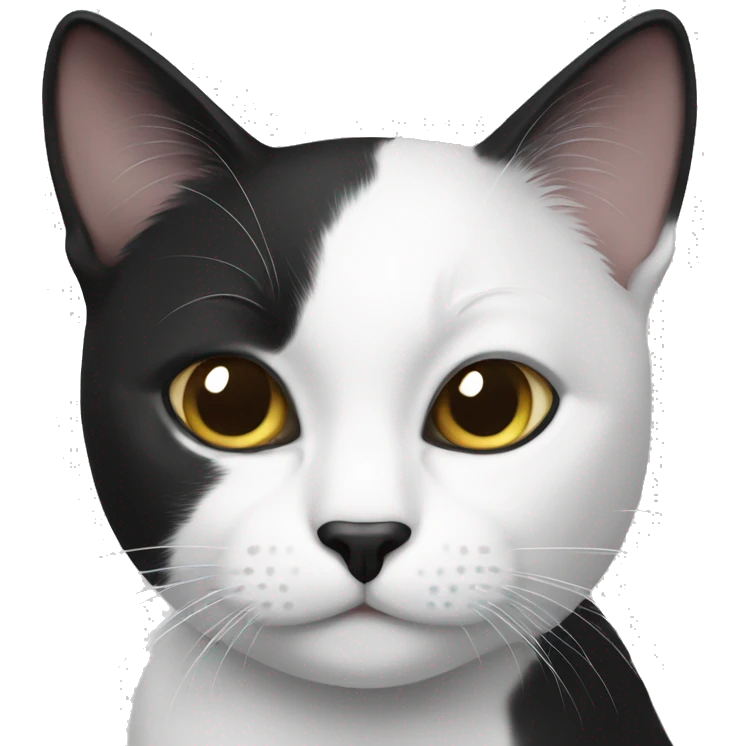 Black and white cat emoji