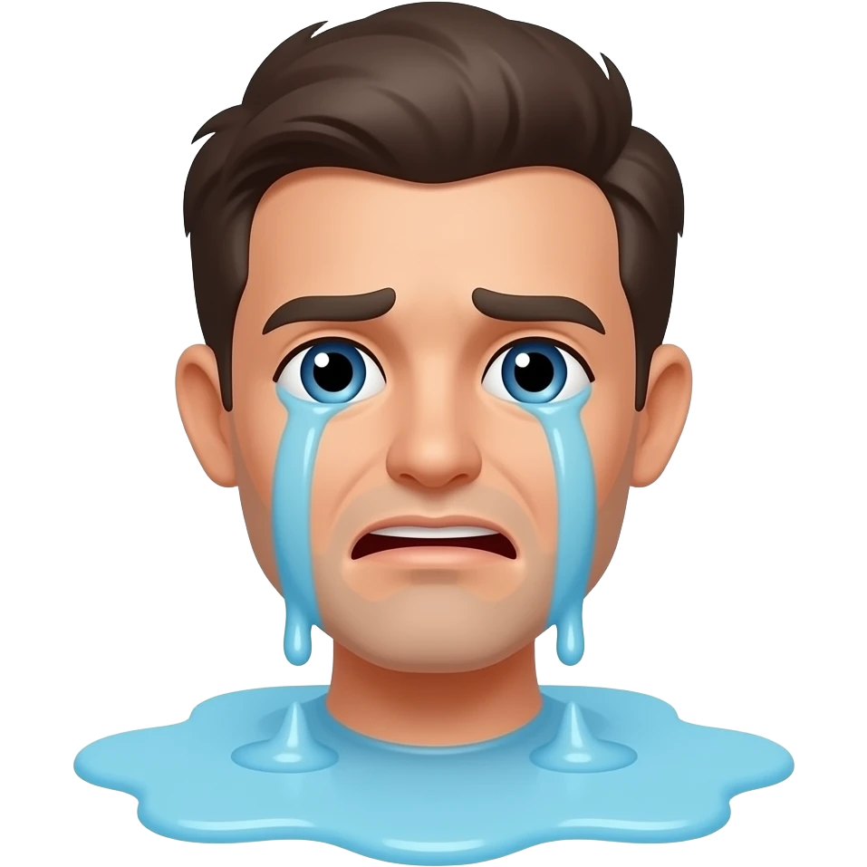 crying melting emoji