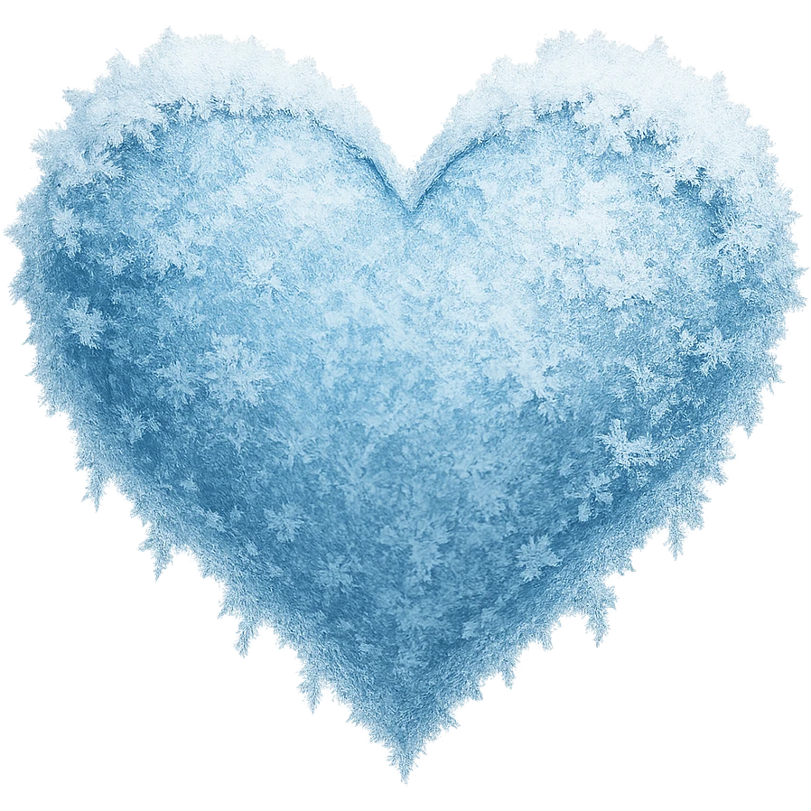 winter heart, remove background emoji