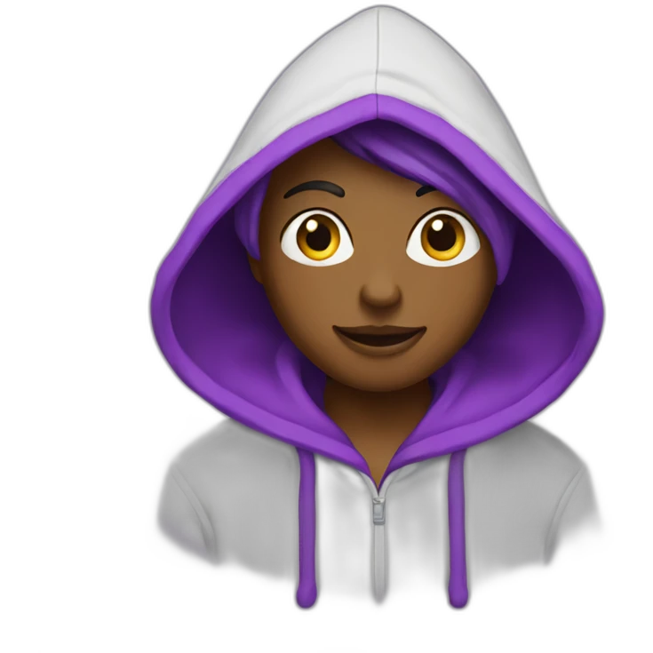 Ketmit with purpl hoodie emoji