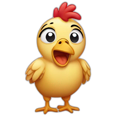 crying chicken emoji