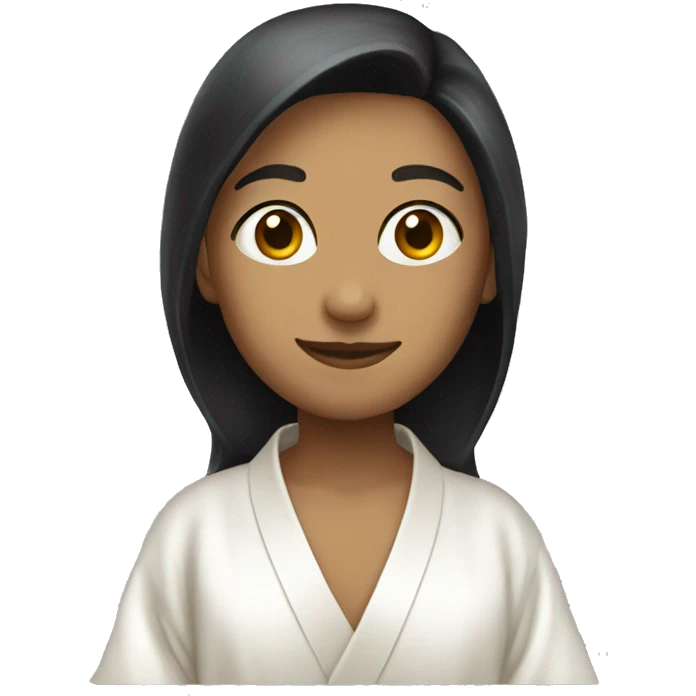 White silk robe emoji