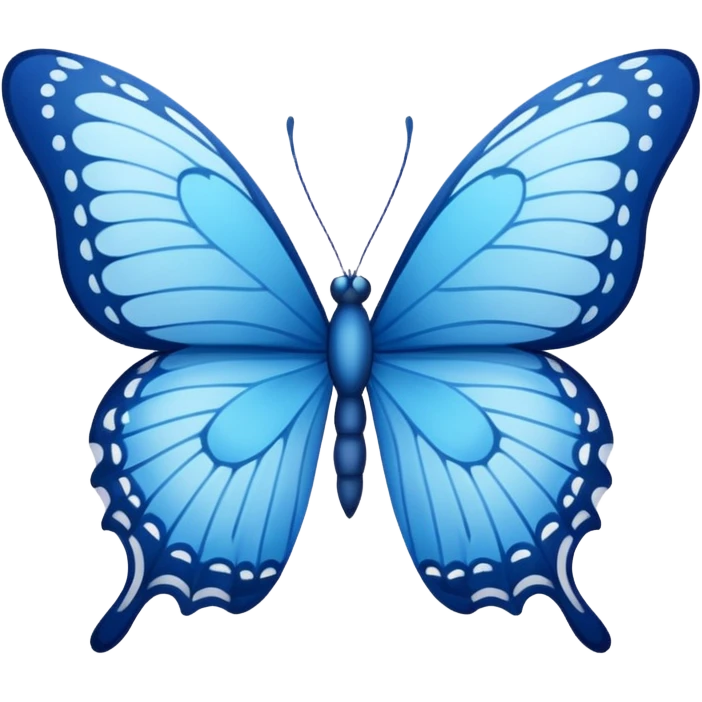 Blue butterfly emoji For text emoji