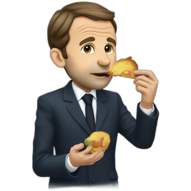 Macron qui mange un rat emoji