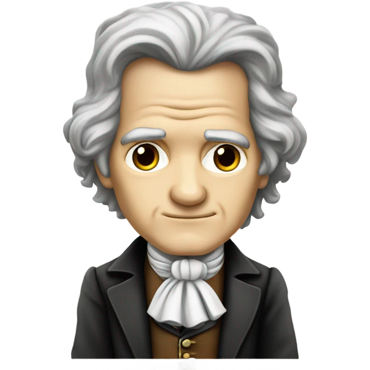 Chibi Beethoven older standing stern face banjo emoji