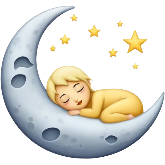 Sleepy moon emoji