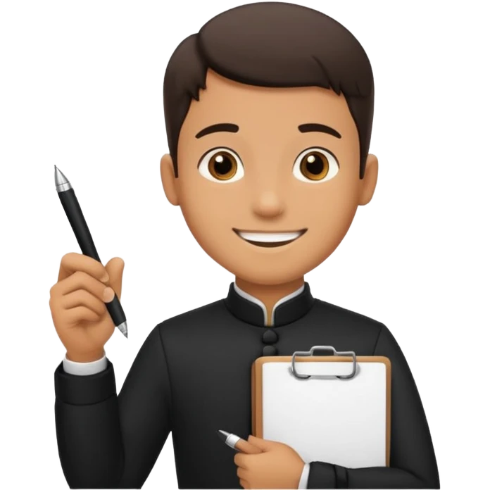 Waiter asking for what you want to eat  emoji