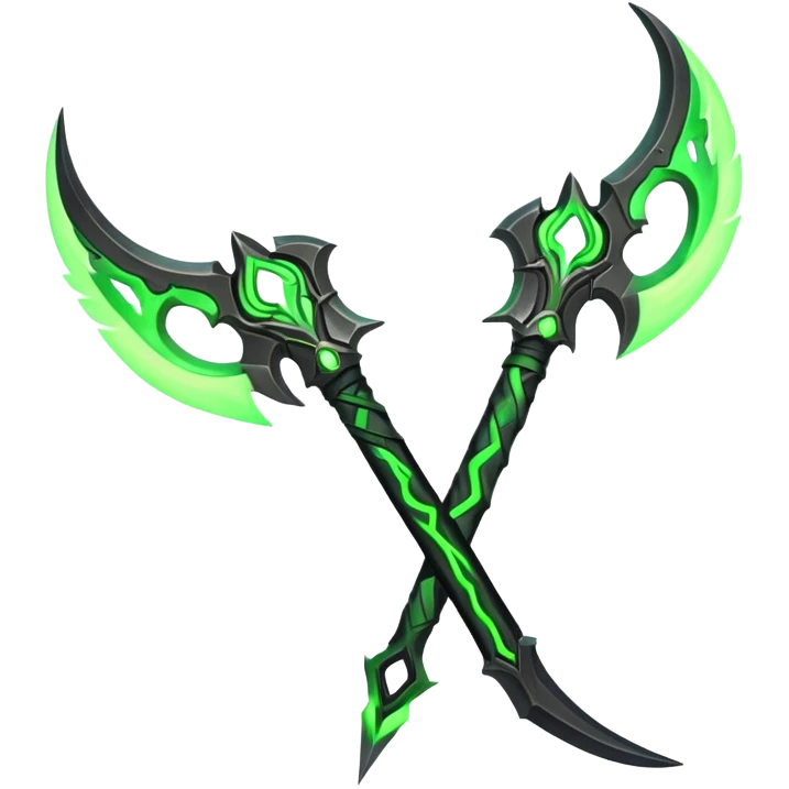 World of Warcraft warglaives weapon, curved blades like Illidan's weapons emoji