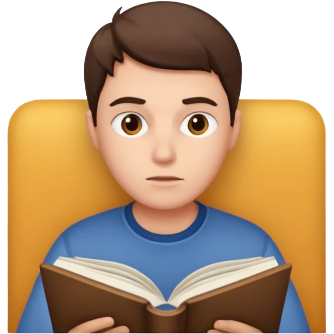 человек читает emoji