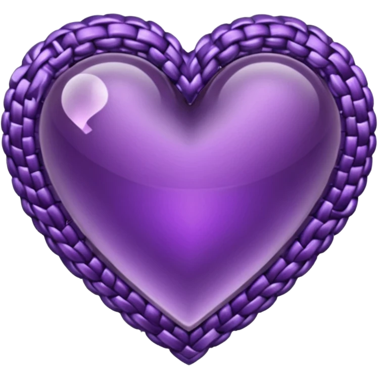 purple heart with a woven texture emoji