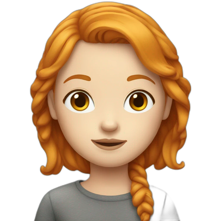 ginger girl memoji head emoji