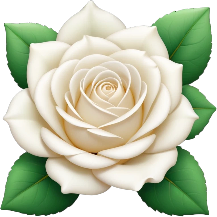 white rose, no green leaves emoji
