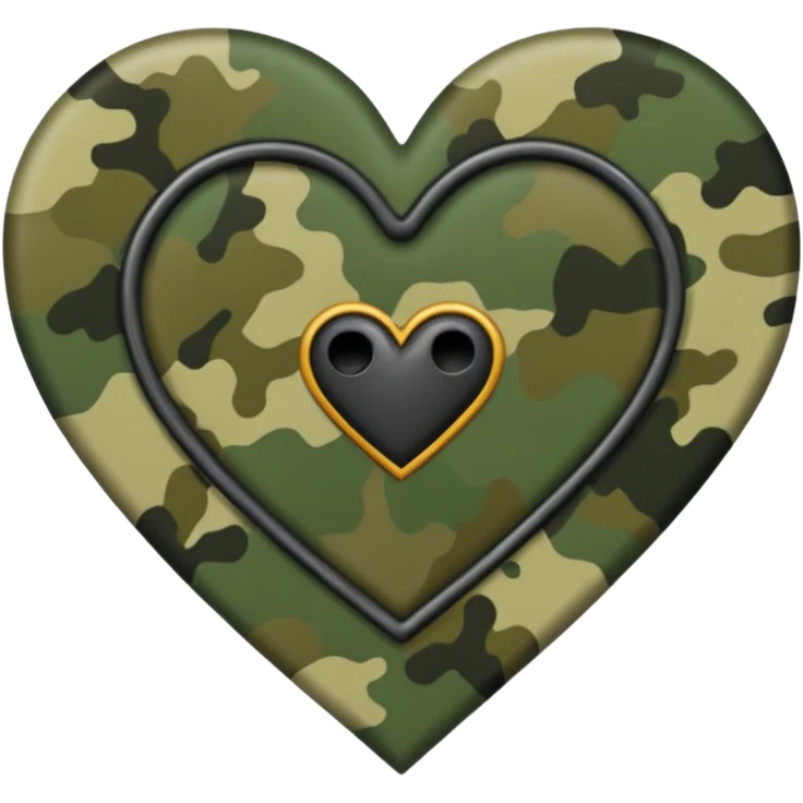 Army fatigue heart emoji