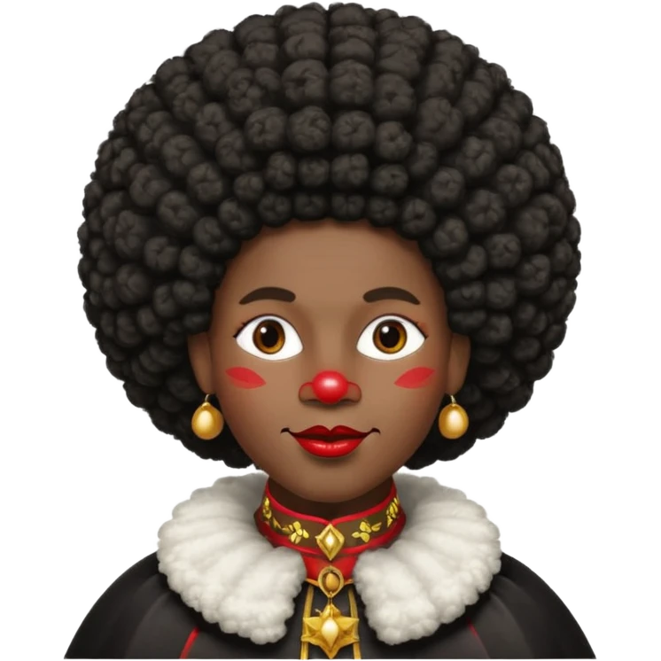 Zwarte Piet , de knecht van Sinterklaas. Met zijn kraag, Afro haar en een muts op zijn/ haar hoofd goofd emoji