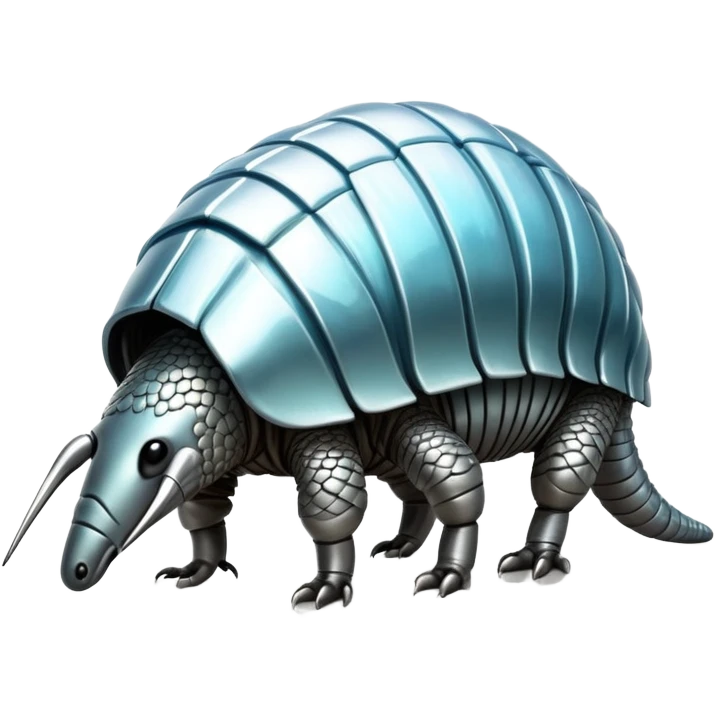 A symbiotic pair consisting of a metallic armadillo-like creature that generates magnetic fields and the colony of crystal formations growing on its back that amplify and direct these energies. emoji