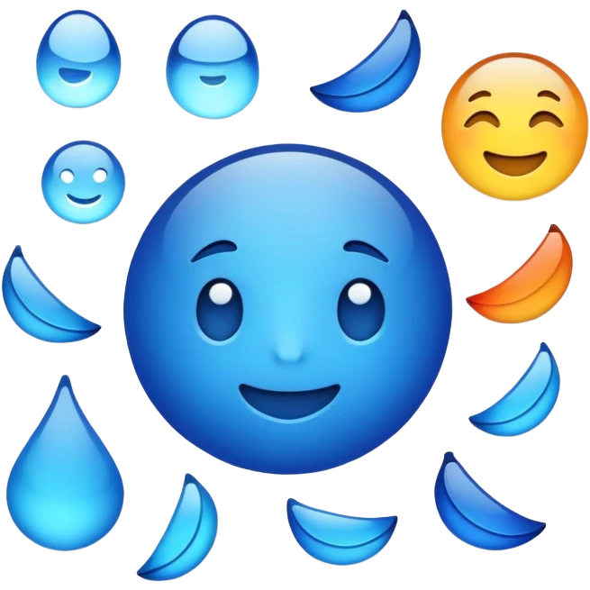 Blue emoji