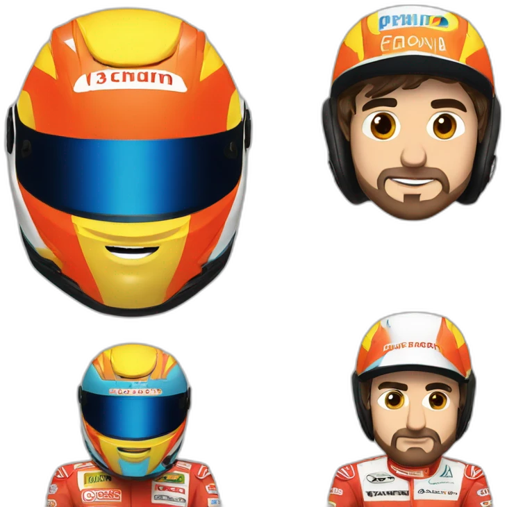 Casco Fernando Alonso emoji