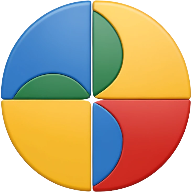 a circle with yellow blue red and green in it such as a uno play card , a circle divided in four emoji