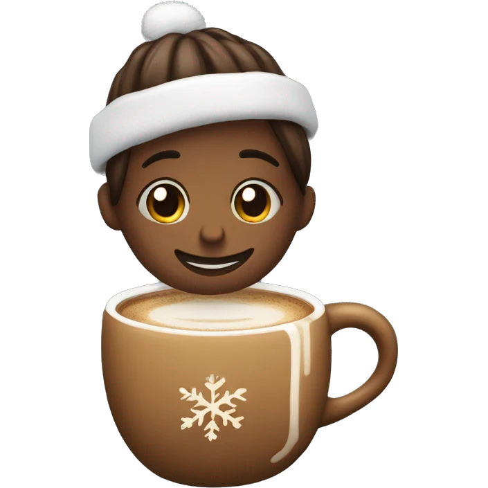 Coffee, comfort, warmth, cocoa, snow, winter, new year, warm clothes, New Year toys emoji