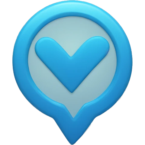 Verification tick in blue emoji