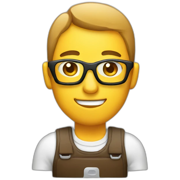 Programer with beer and computer emoji
