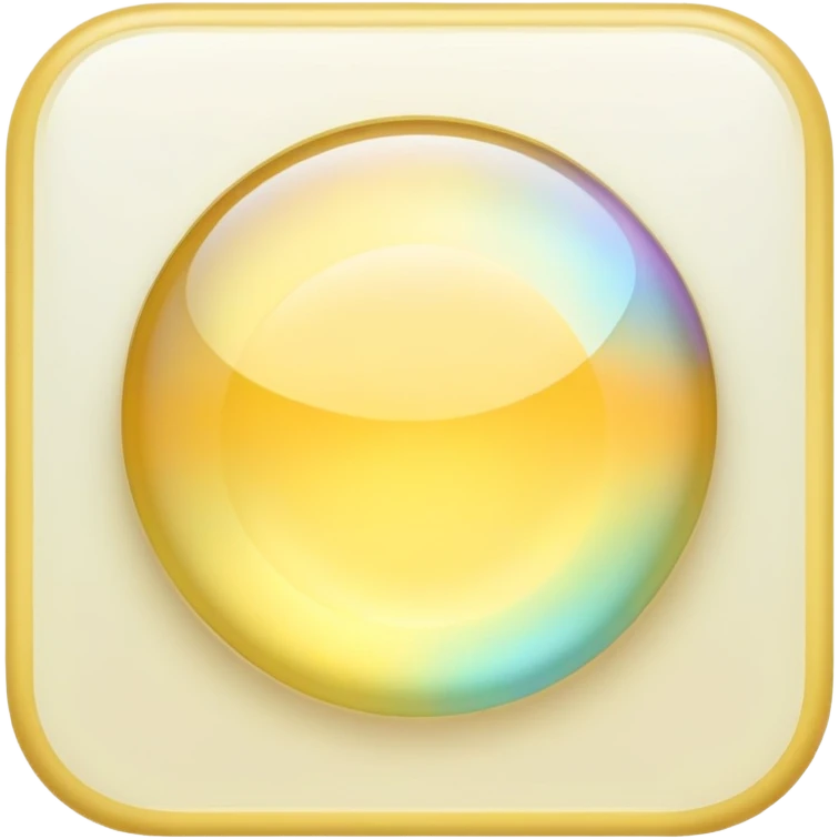 Iridescent pastel yellow formal elegant sophisticated cultured neat pretty beautiful nifty app icon emoji
