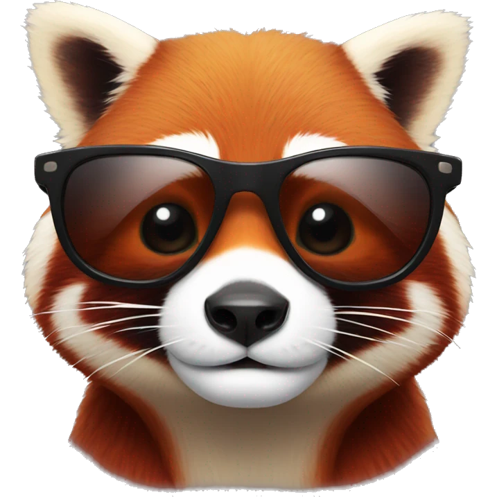 A red panda with cool sunglasses  emoji