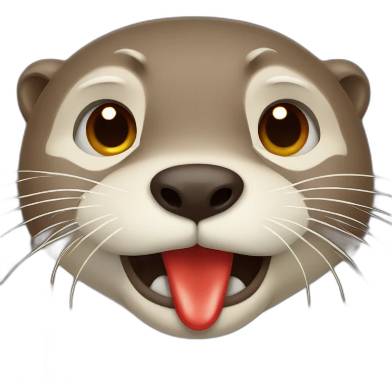 otter crying red tears emoji