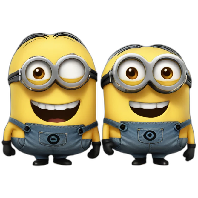 2 laughing minions emoji