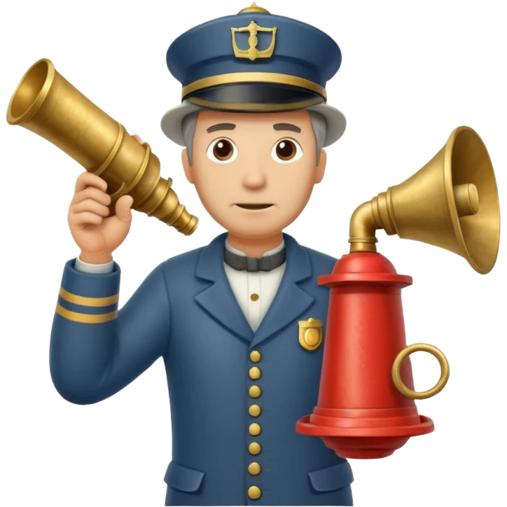 lighthouse Keeper at fog horn emoji