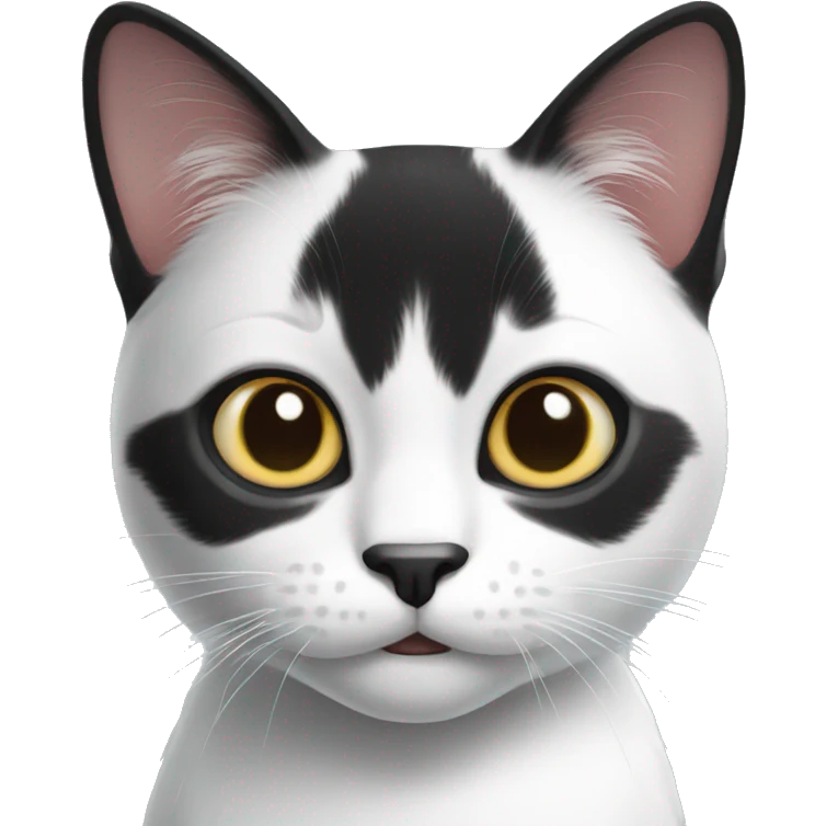 Black and white cat emoji