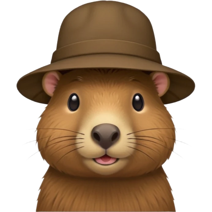 Make me a capybara in a hat emoji