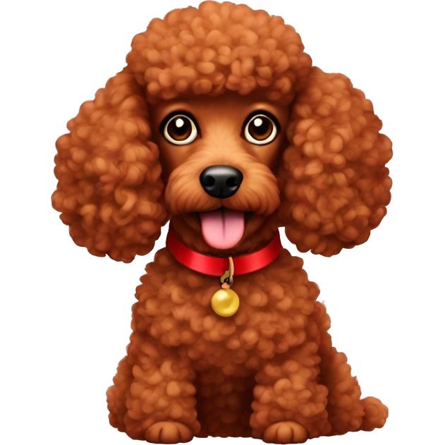 Christmas red poodle  emoji