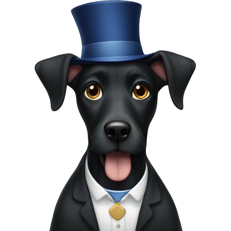 Black dog rabbi Hanukkah  emoji
