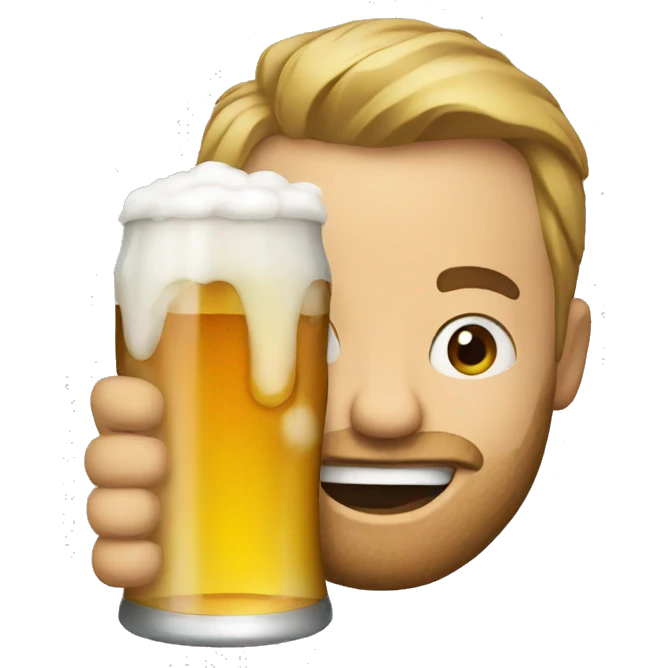 drinking beer emoji