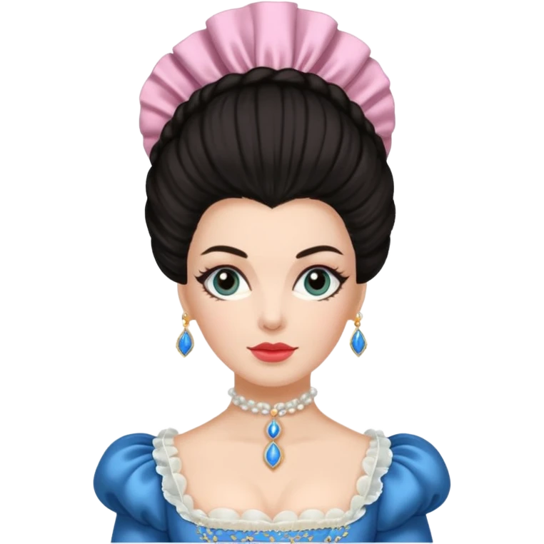 marie Antoinette fashion dark haired woman emoji