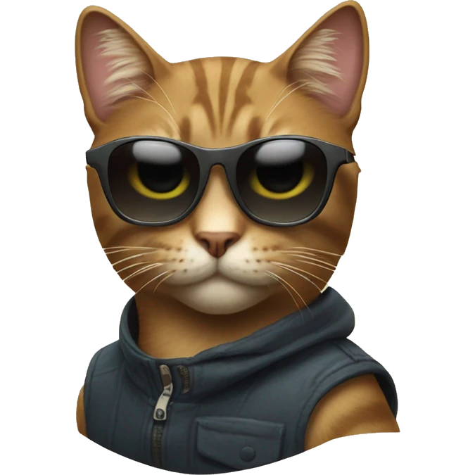 Cat with sunglasses emoji