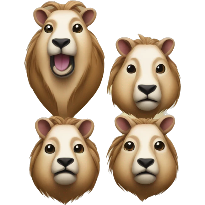 family of capybras emoji