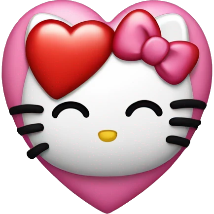 hello kitty heart emoji