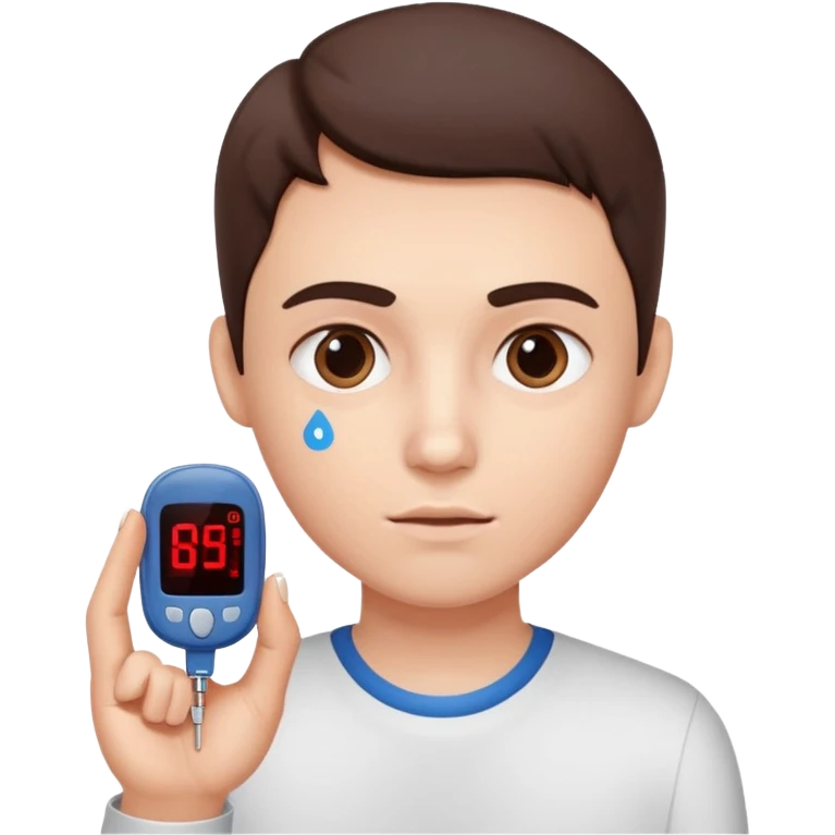 diabetes meter hand test finger blood emoji