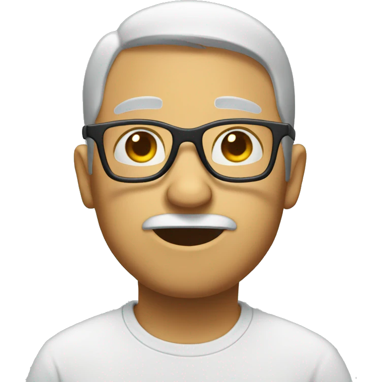 Glasses slipping down face emoji