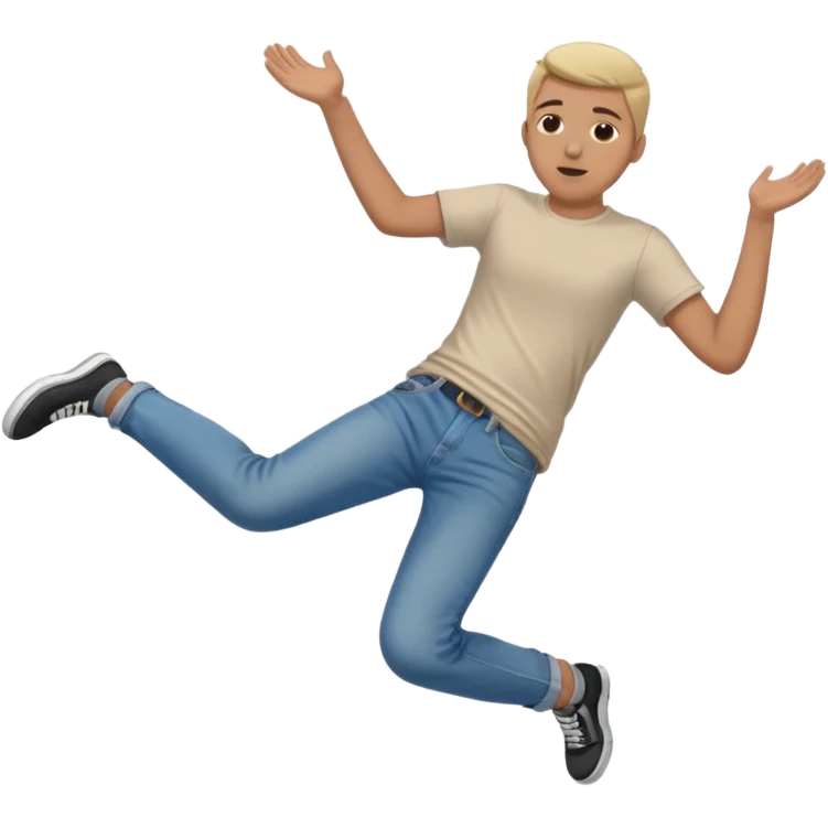 Falling side ways no face from the sky emoji