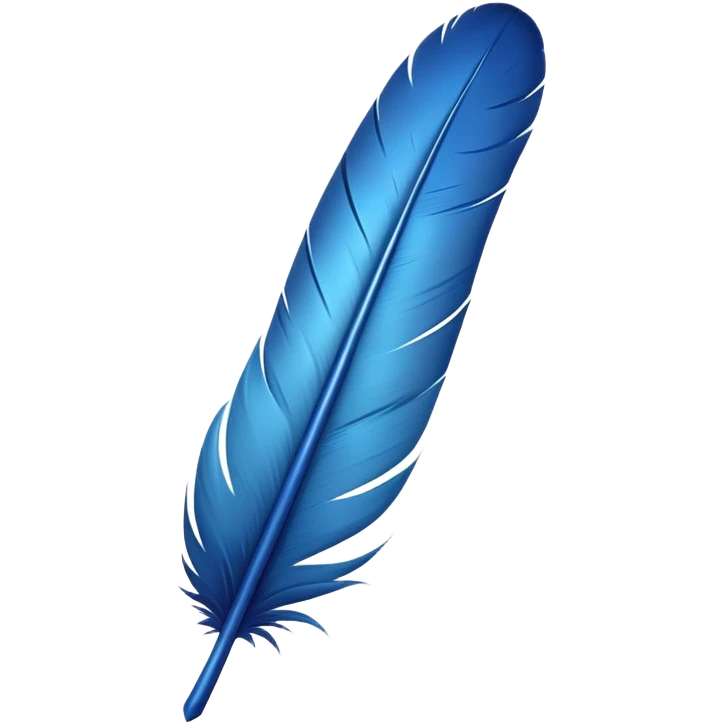 soaring blue feather emoji