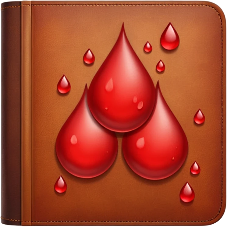 Brown book with blood droplets  emoji