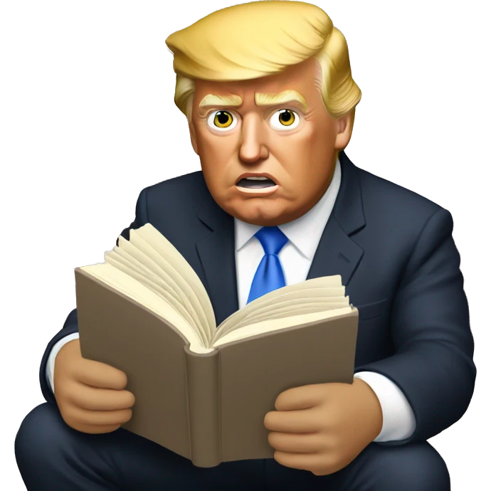 Donald trump read book emoji