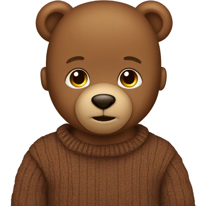 Teddy bear with a brown sweater emoji