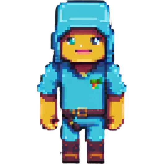 Minecraft blocky character emoji
