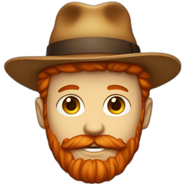 red bearded male with a hat emoji
