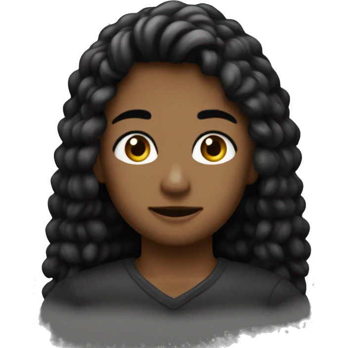 Cœur paillette noir emoji